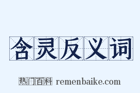 含灵反义词是什么意思的图片